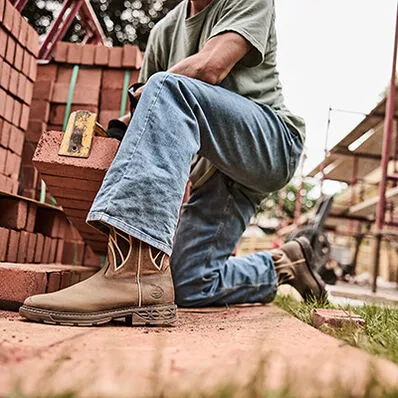 Georgia Men's Carbo Tec Flx 11" Pull On Insulkul Western Work Boot- Brown- GB00702