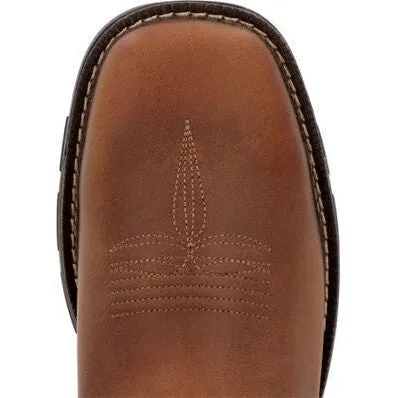 Georgia Men's Carbo Tec Flx 11" Pull On Insulkul Western Work Boot- Brown- GB00702
