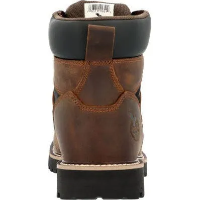Georgia Men's Core 37 6" Waterproof Slip Resistant Work Boot -Brown- GB00635