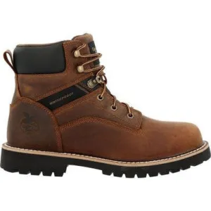 Georgia Men's Core 37 6" Waterproof Slip Resistant Work Boot -Brown- GB00635
