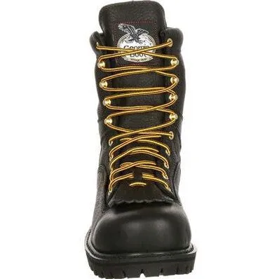 Georgia Men's Lace To Toe 8" Waterproof Work Boot - Black - G8010