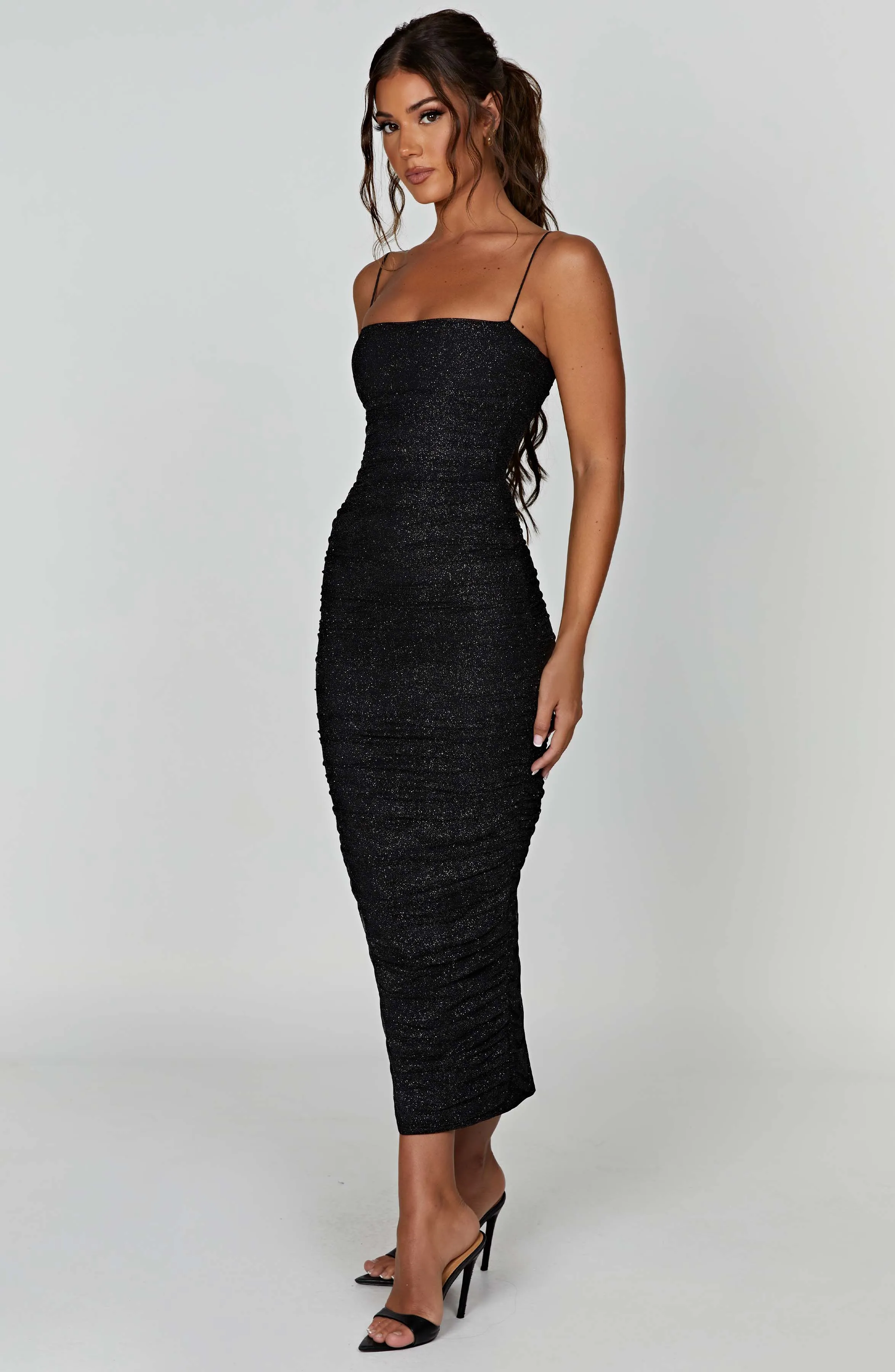 Gracie Maxi Dress - Black Sparkle