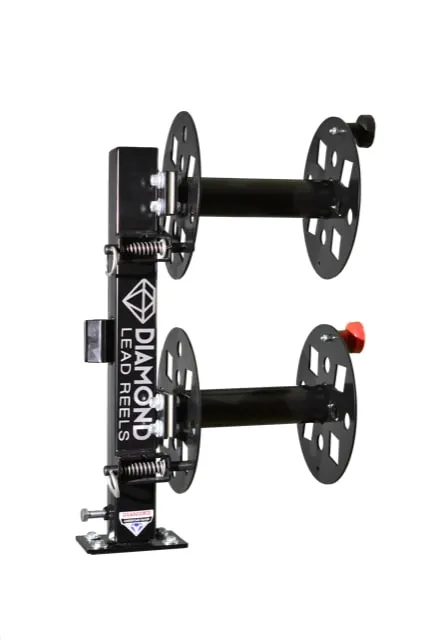 Heavy Duty Diamond Double Welding Cable Lead Reel SWIVEL BASE USA Made 10" #1 selling lead reel