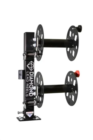 Heavy Duty Diamond Double Welding Cable Lead Reel SWIVEL BASE USA Made 10" #1 selling lead reel