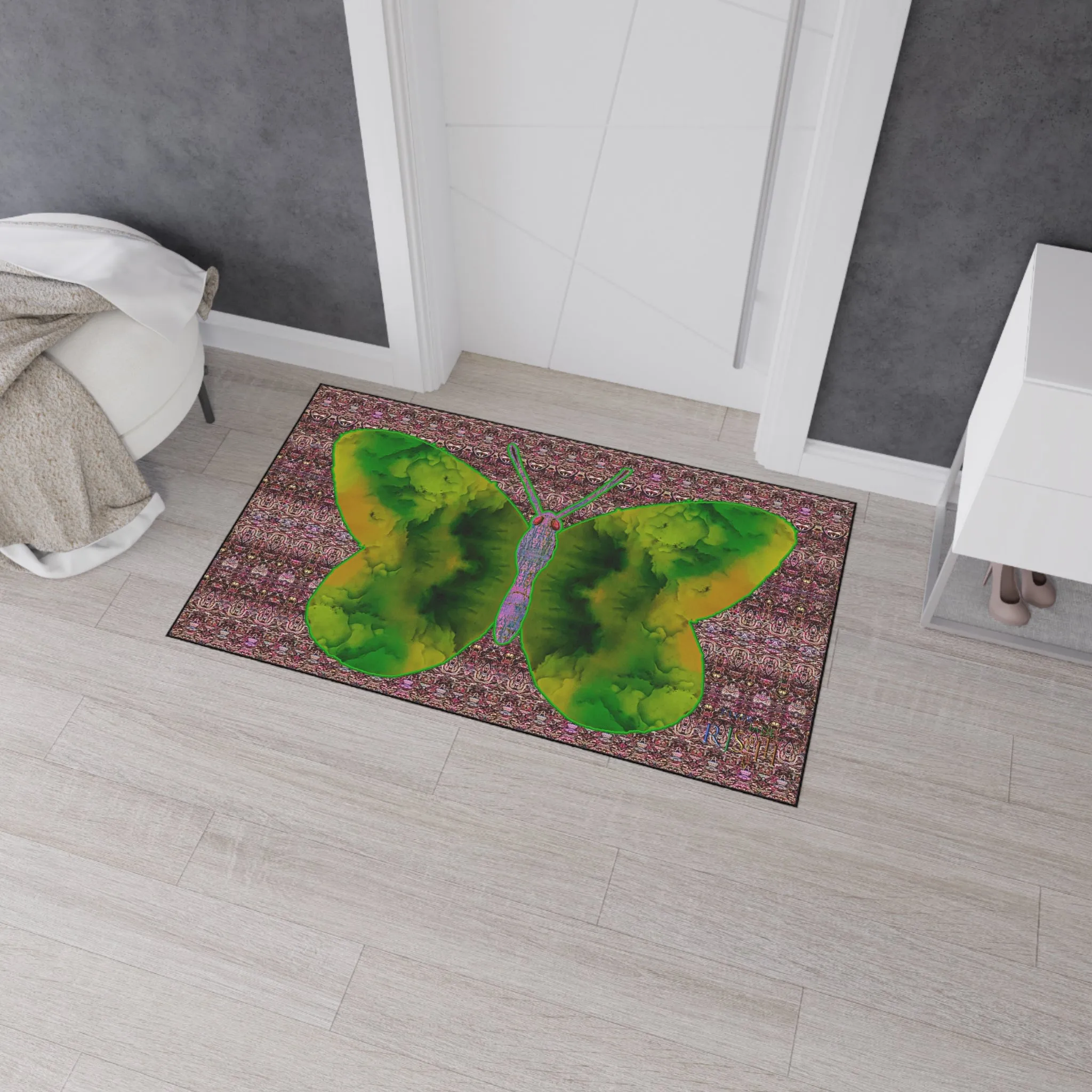 Heavy Duty Floor Mat (Butterfly Glade Denizen & Samhain Dream Thaw 14 & Purple Logo@Alchemic) RJSTH@Fabric#5_12 of 18 RJSTHw2025 RJS