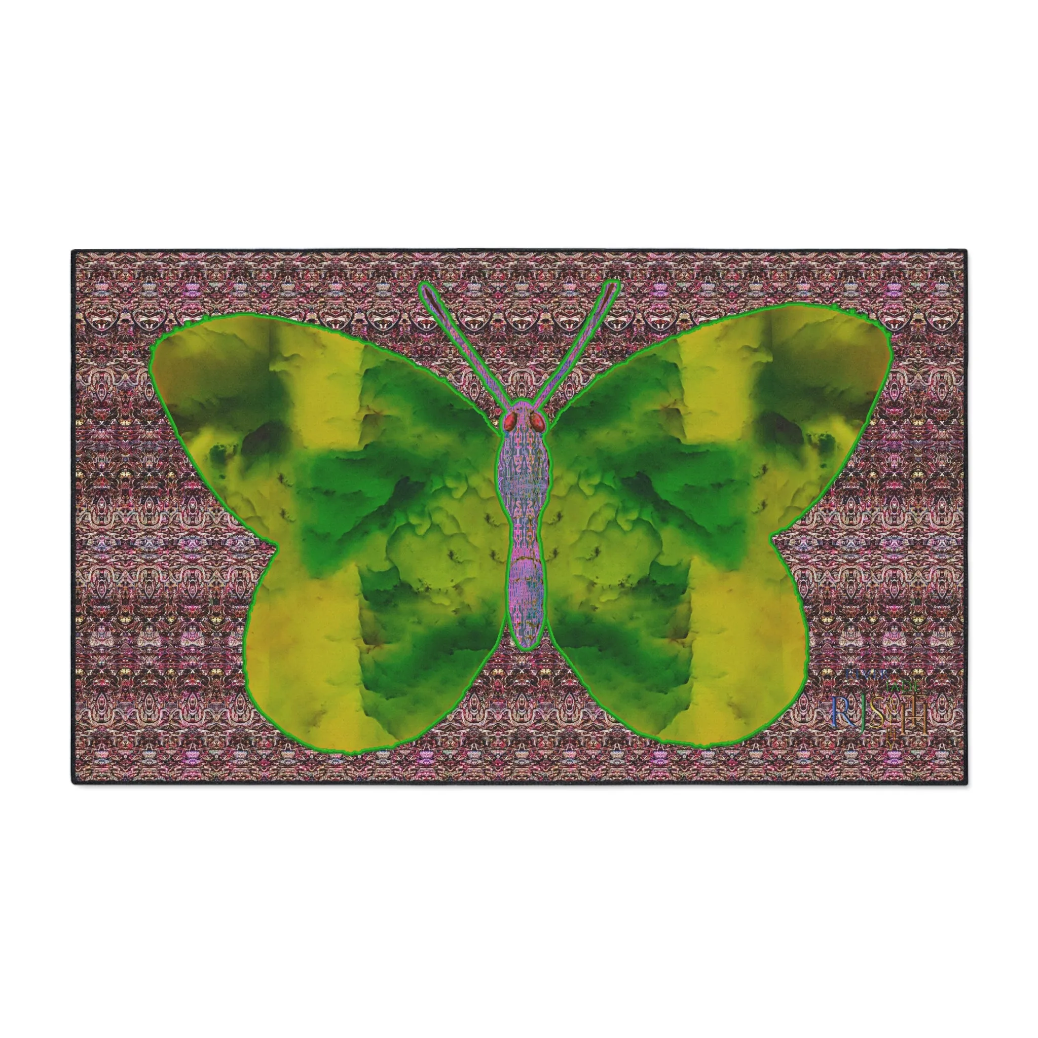 Heavy Duty Floor Mat (Butterfly Glade Denizen & Samhain Dream Thaw 14 & Purple Logo@Alchemic) RJSTH@Fabric#5_13 of 18 RJSTHw2025 RJS