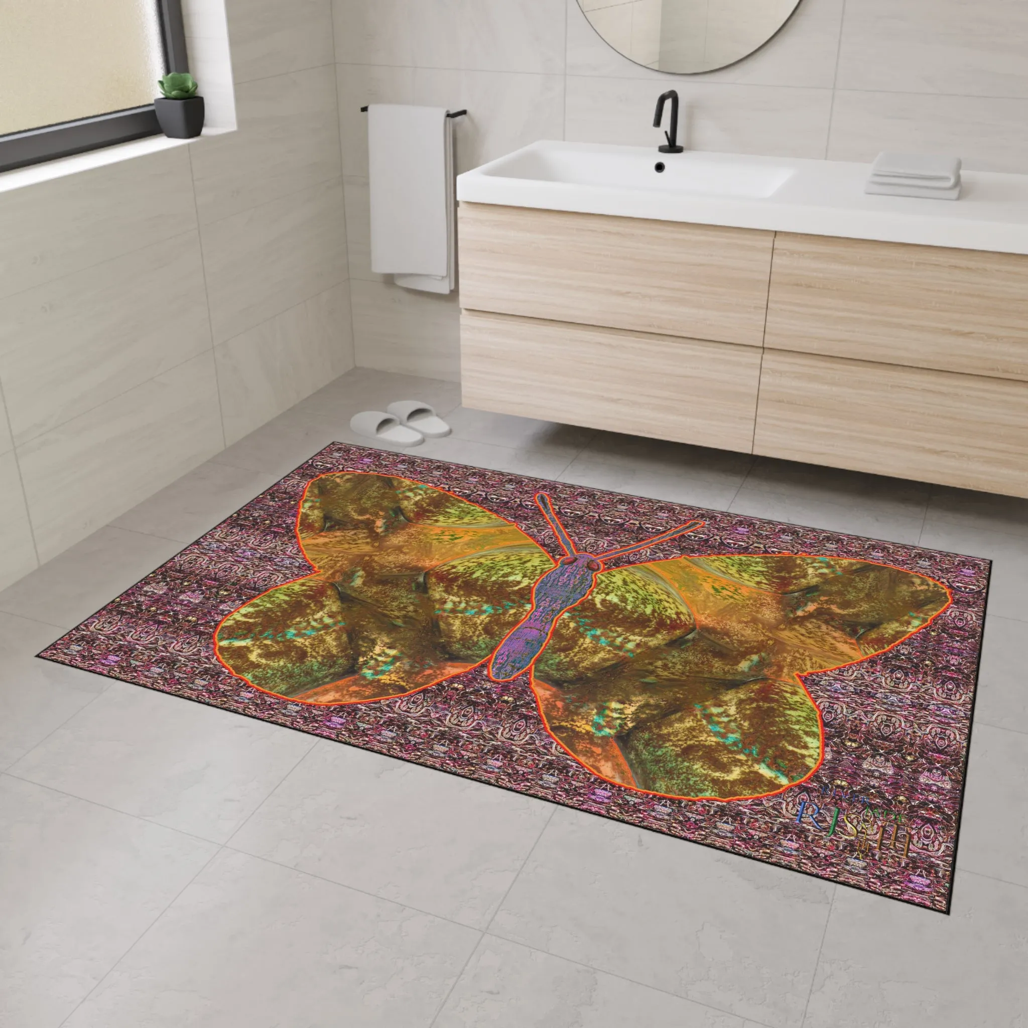 Heavy Duty Floor Mat (Butterfly Glade Denizen & Samhain Dream Thaw 14 & Purple Logo@Alchemic) RJSTH@Fabric#6_10 of 16 RJSTHw2025 RJS