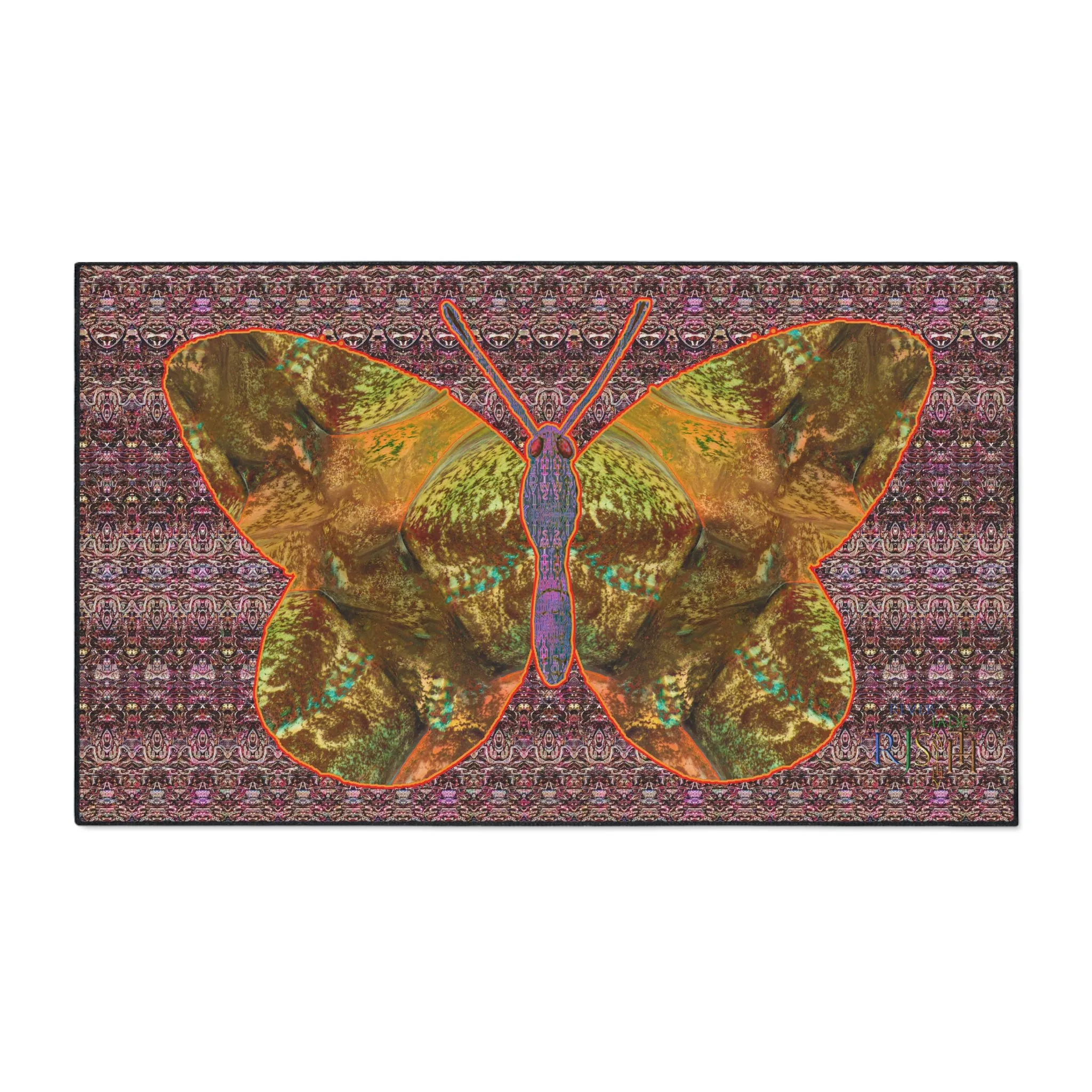 Heavy Duty Floor Mat (Butterfly Glade Denizen & Samhain Dream Thaw 14 & Purple Logo@Alchemic) RJSTH@Fabric#6_10 of 16 RJSTHw2025 RJS