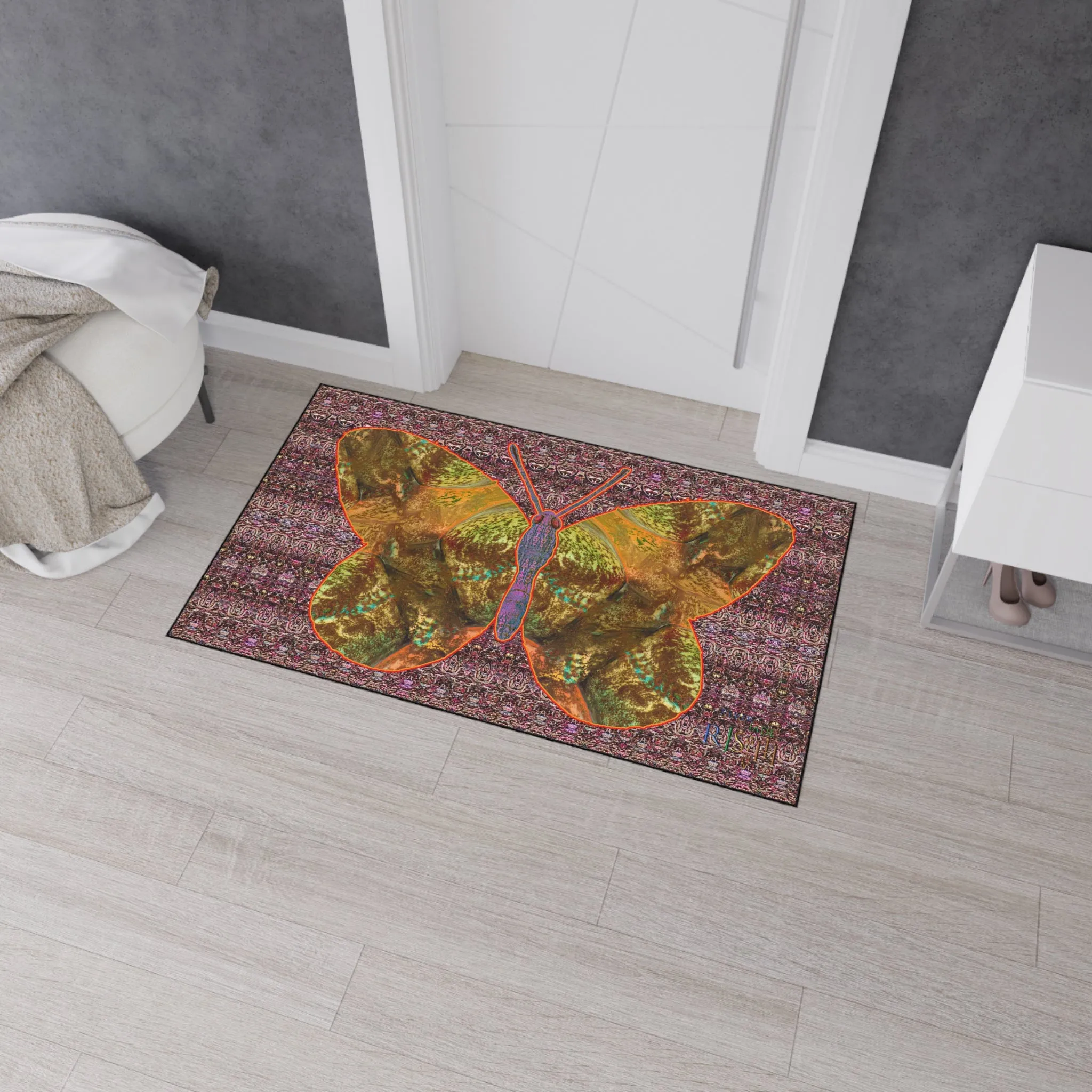 Heavy Duty Floor Mat (Butterfly Glade Denizen & Samhain Dream Thaw 14 & Purple Logo@Alchemic) RJSTH@Fabric#6_10 of 16 RJSTHw2025 RJS