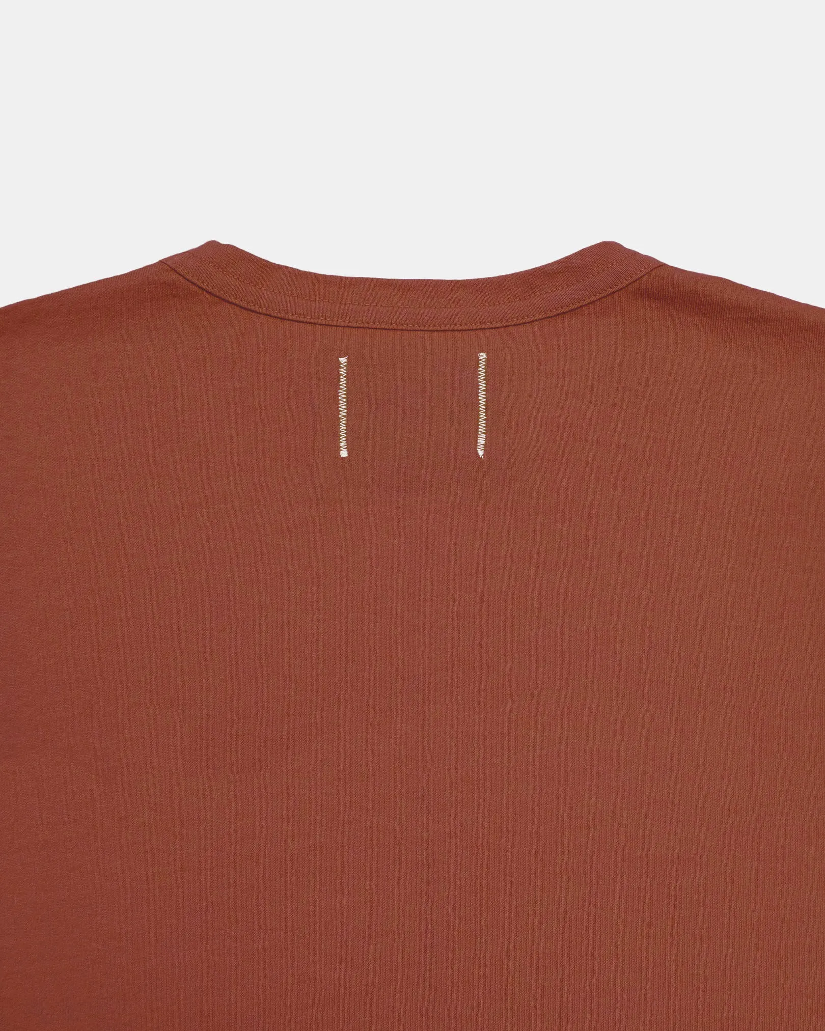 Heavy Duty Long Sleeve Tee - Single Pocket - Burnt Orange