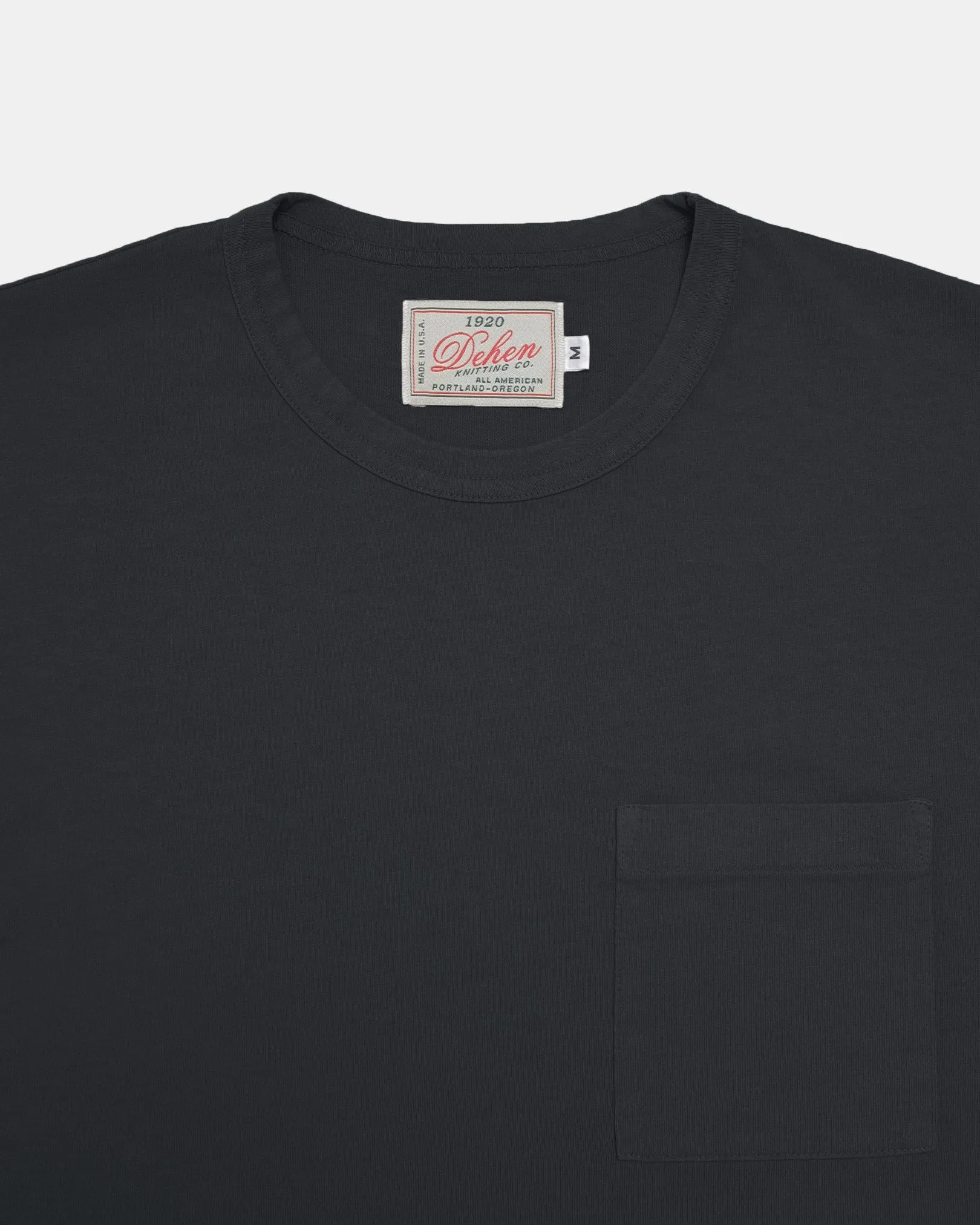Heavy Duty Long Sleeve Tee - Single Pocket -Dark Charcoal