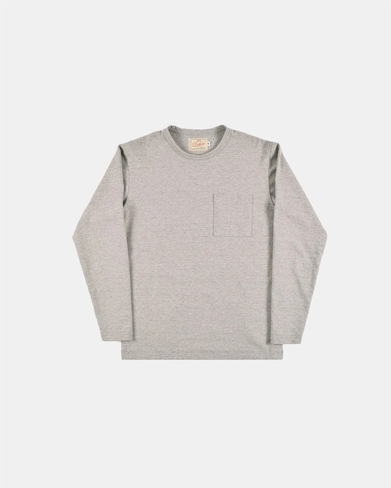 Heavy Duty Long Sleeve Tee - Single Pocket - Heather