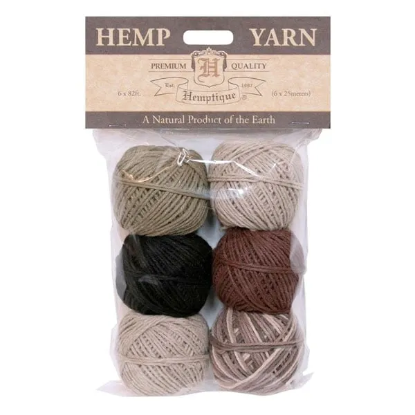 Hemp Yarn Bon Bons - Nature - 6x25m