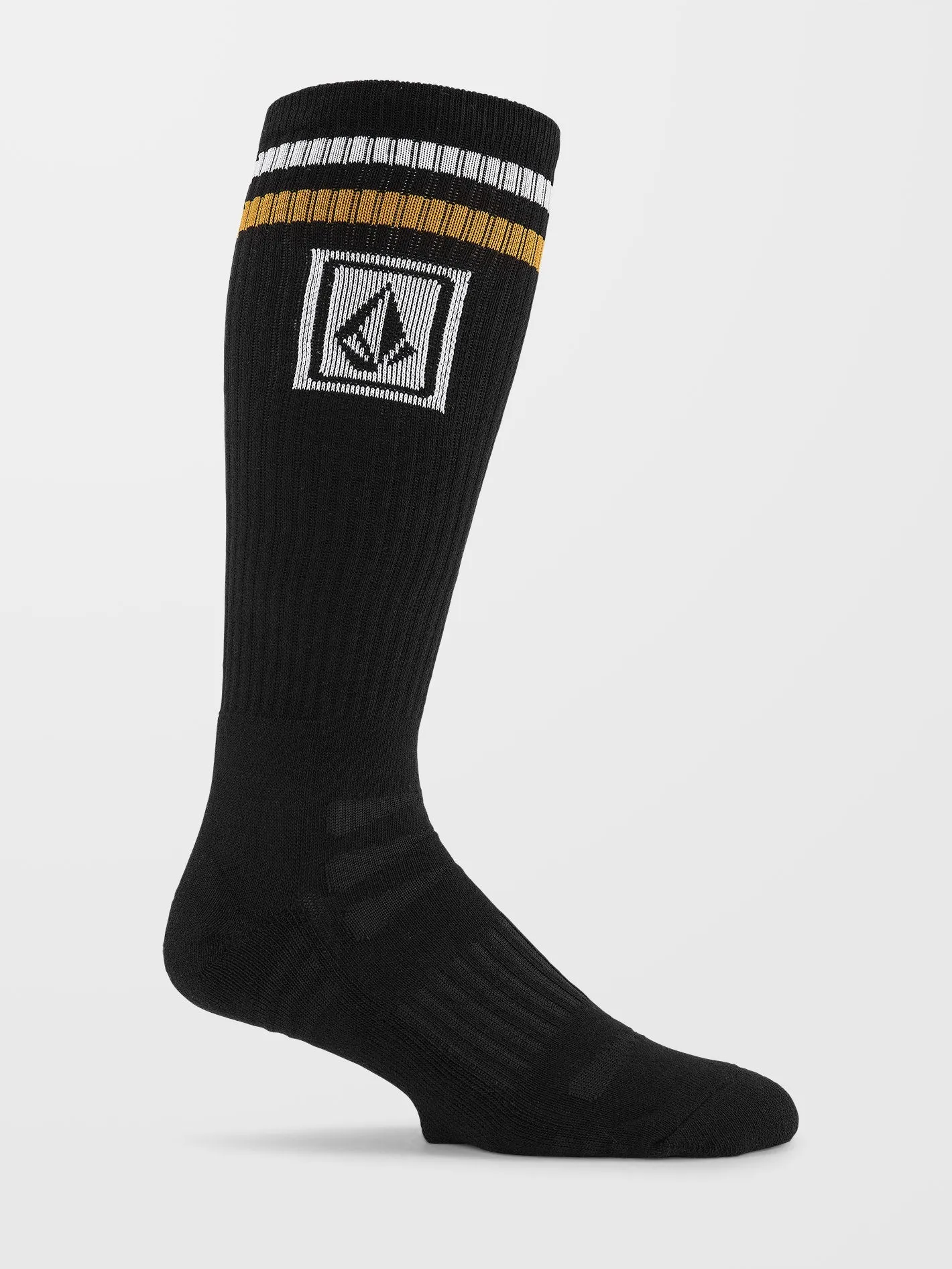 High Stripe Ramp Stone Skate Socks - BLACK