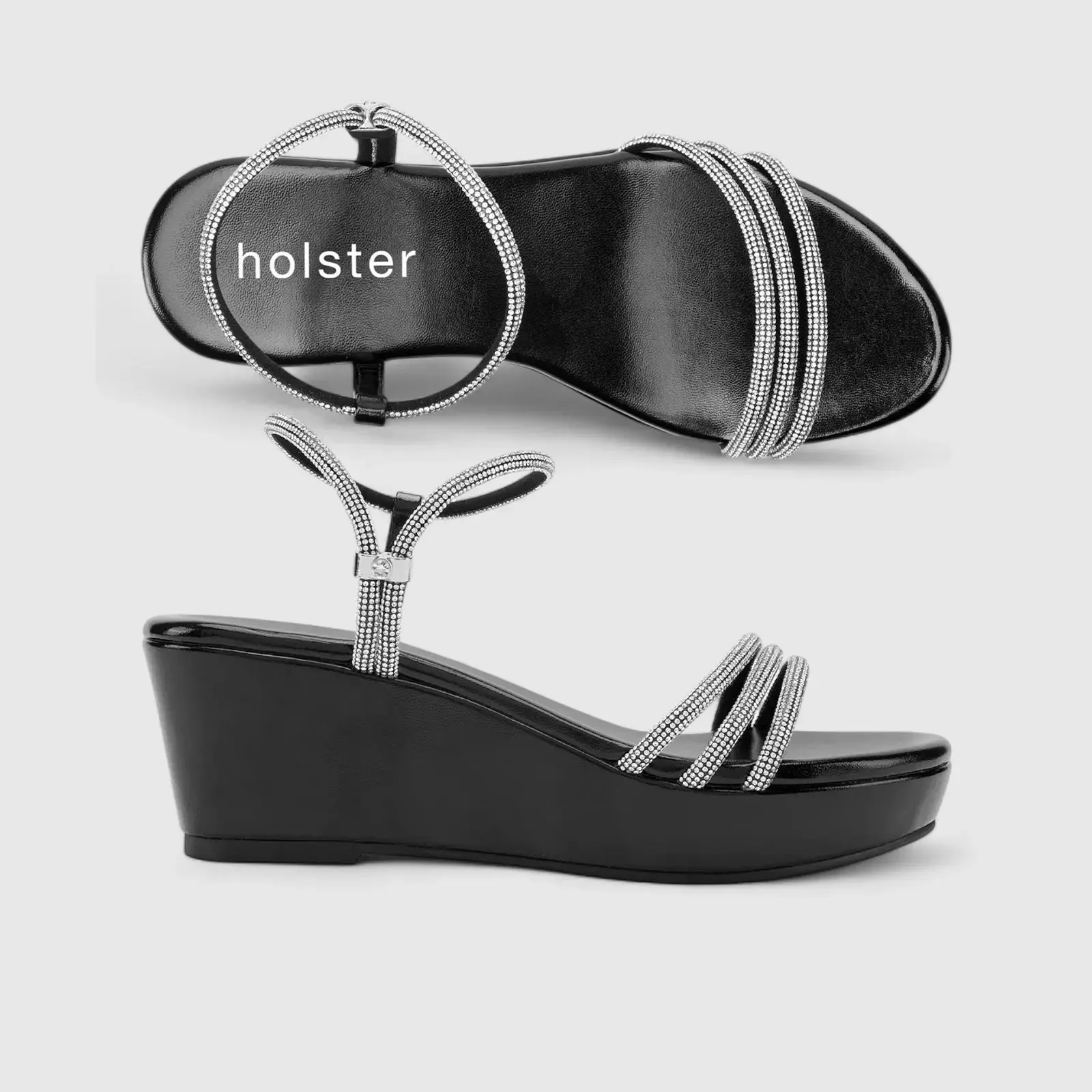 Holster Revel Wedge Sandal Black HST468