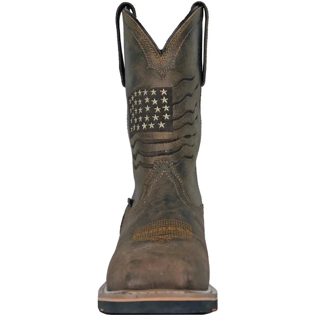 Hoss Men's Rushmore Soft Toe WP Puncture Resistant Western Work Boot- Brown- 92060