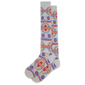 HOTSOX Men's Geo Pattern Compression Knee High Sock