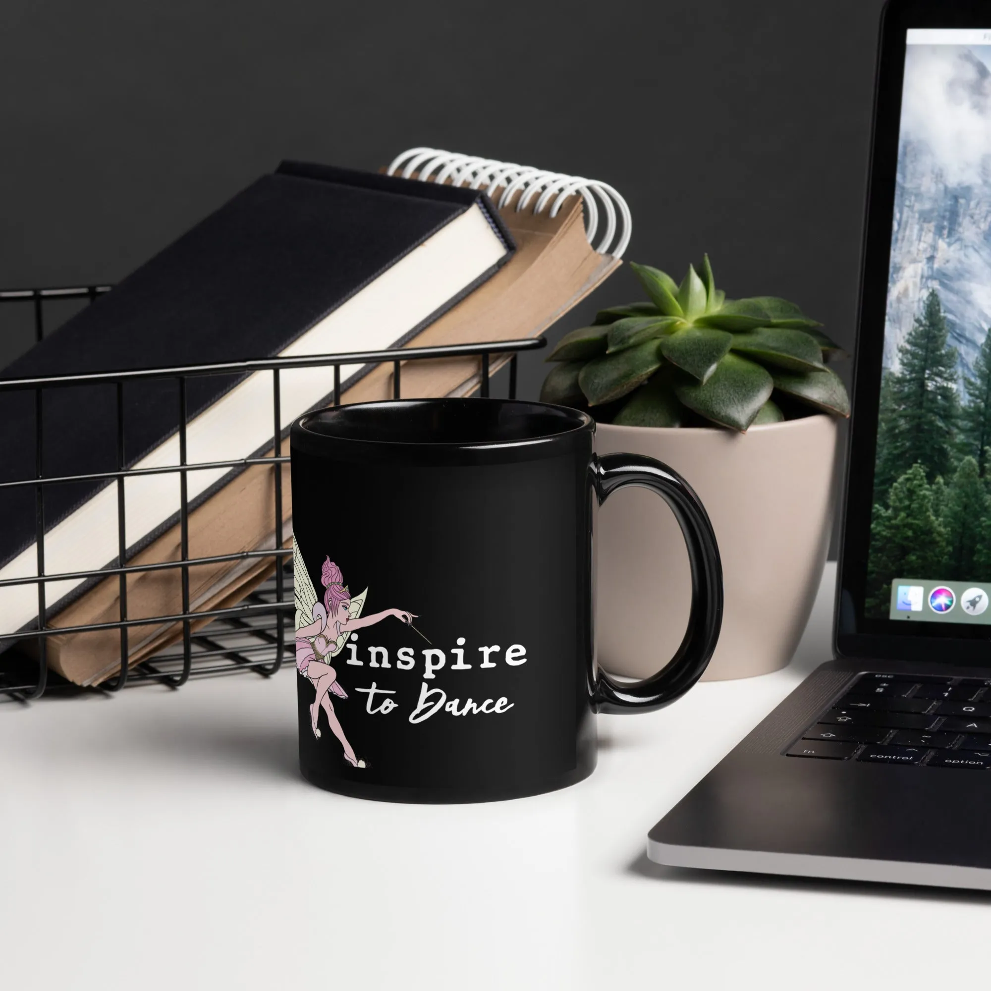 inspire born to dance Black Glossy Mug