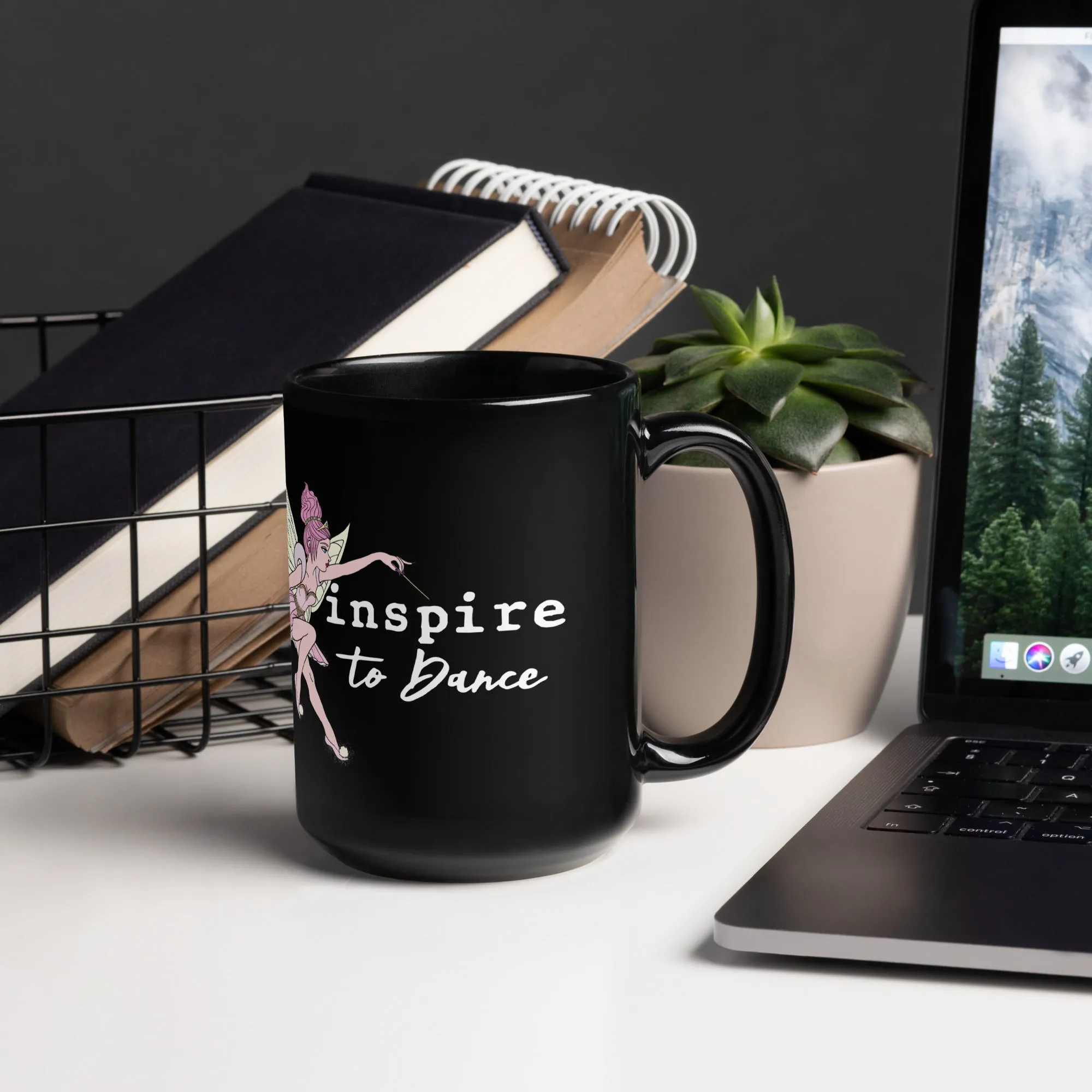 inspire born to dance Black Glossy Mug
