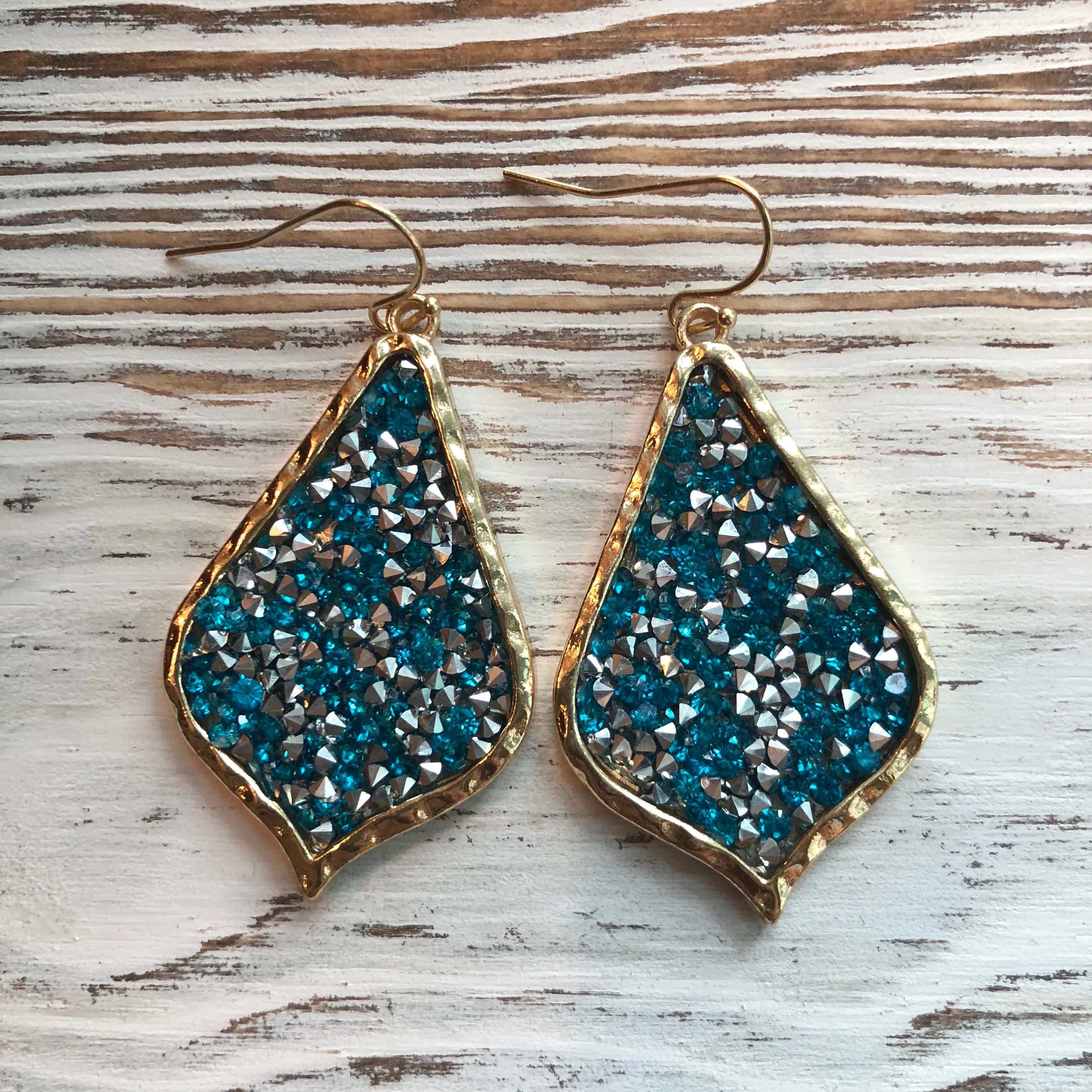 James Lily Rhinestone Sparkle Rock Earrings