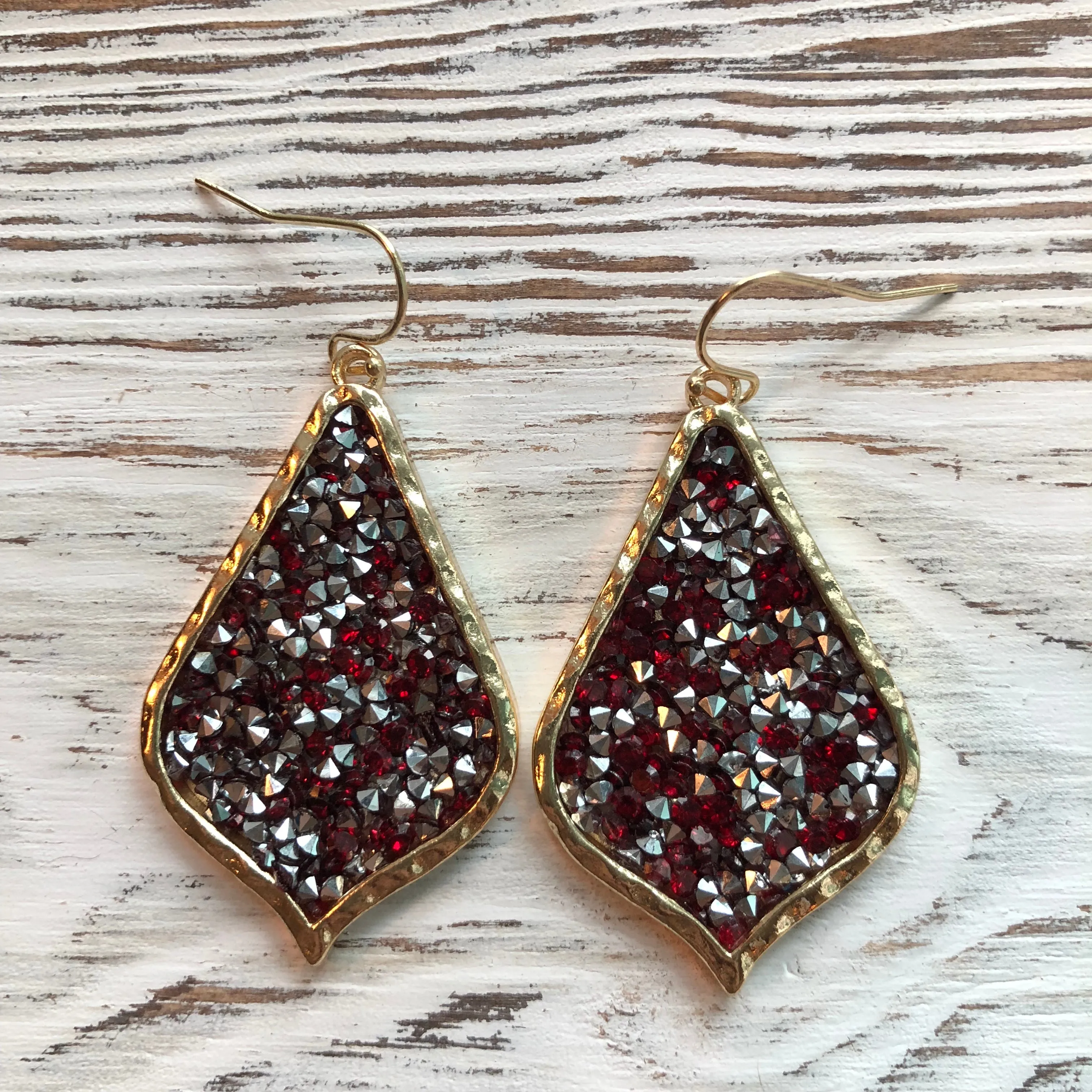 James Lily Rhinestone Sparkle Rock Earrings