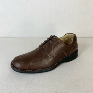 Johnston &amp; Murphy~Men’s ‘Shuler‎ Bicycle’ Brown Sheepskin Leather Oxfords~Sz 9