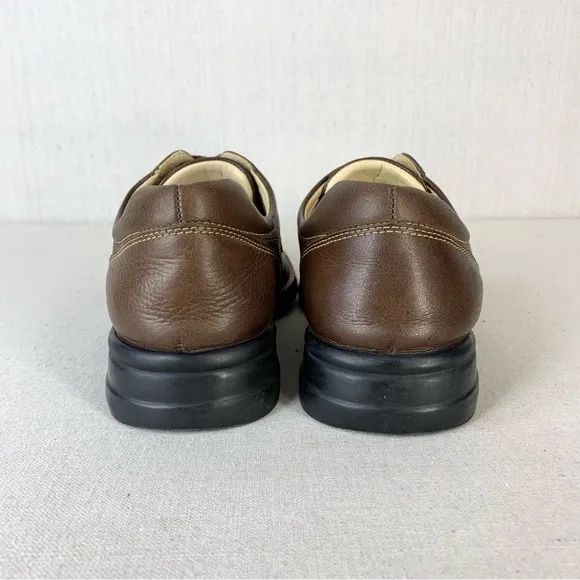 Johnston &amp; Murphy~Men’s ‘Shuler‎ Bicycle’ Brown Sheepskin Leather Oxfords~Sz 9