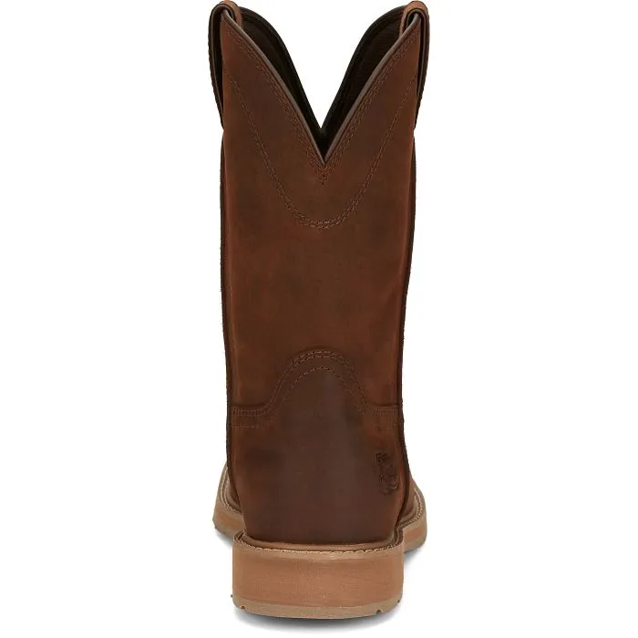 Justin Men's 11" Brown Buster II Broad Square Toe Work Boots