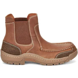 Justin Men's Channing 6" Moc Toe Western Work Boot -Brown- SE254