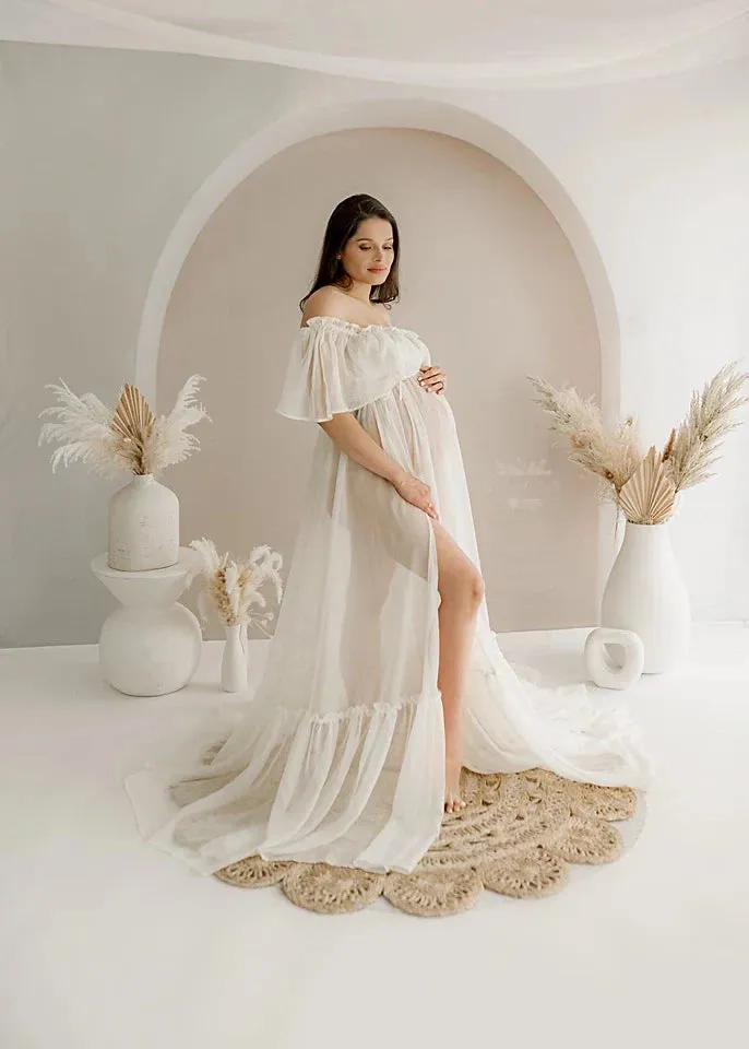 Kate Beige White Art Arch Wall Fleece Backdrop Designed by Kate Image