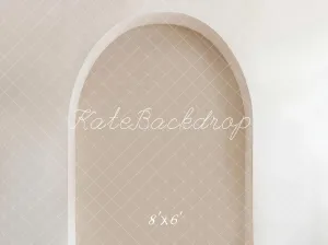 Kate Beige White Art Arch Wall Fleece Backdrop Designed by Kate Image