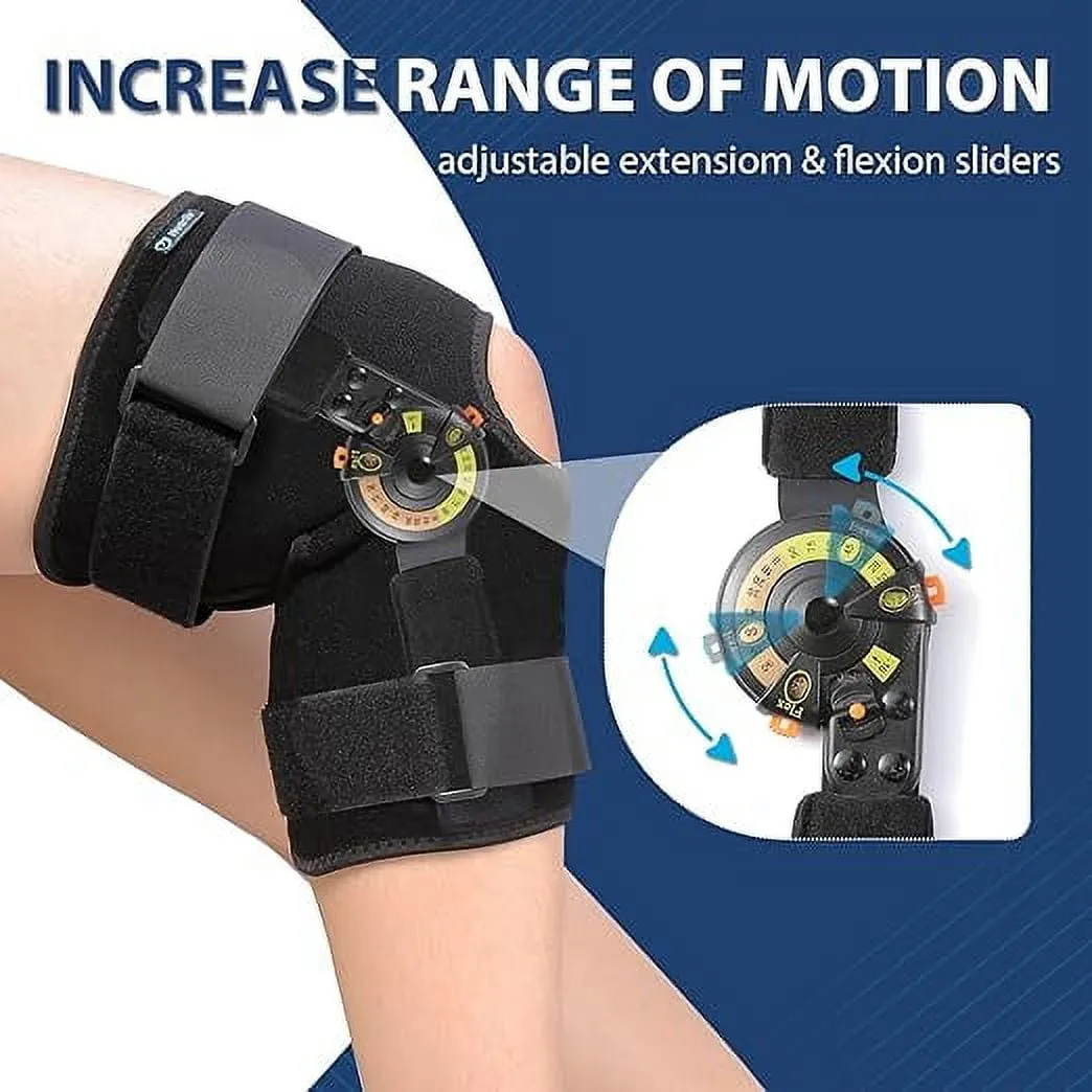 Knee Brace with Side Stabilizers & Locking Dials