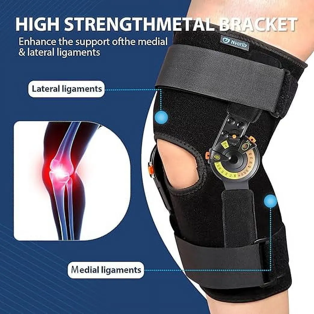 Knee Brace with Side Stabilizers & Locking Dials