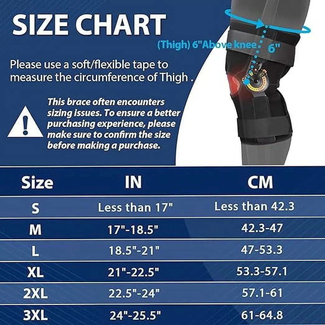 Knee Brace with Side Stabilizers & Locking Dials
