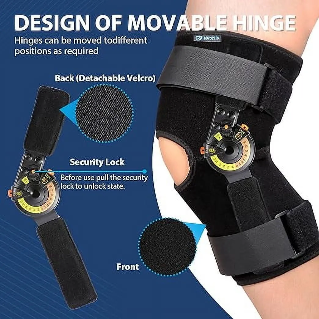 Knee Brace with Side Stabilizers & Locking Dials
