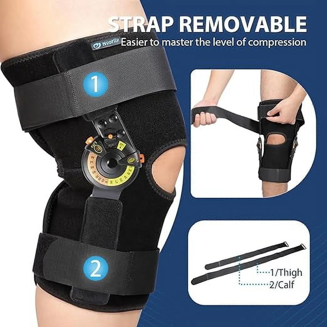 Knee Brace with Side Stabilizers & Locking Dials