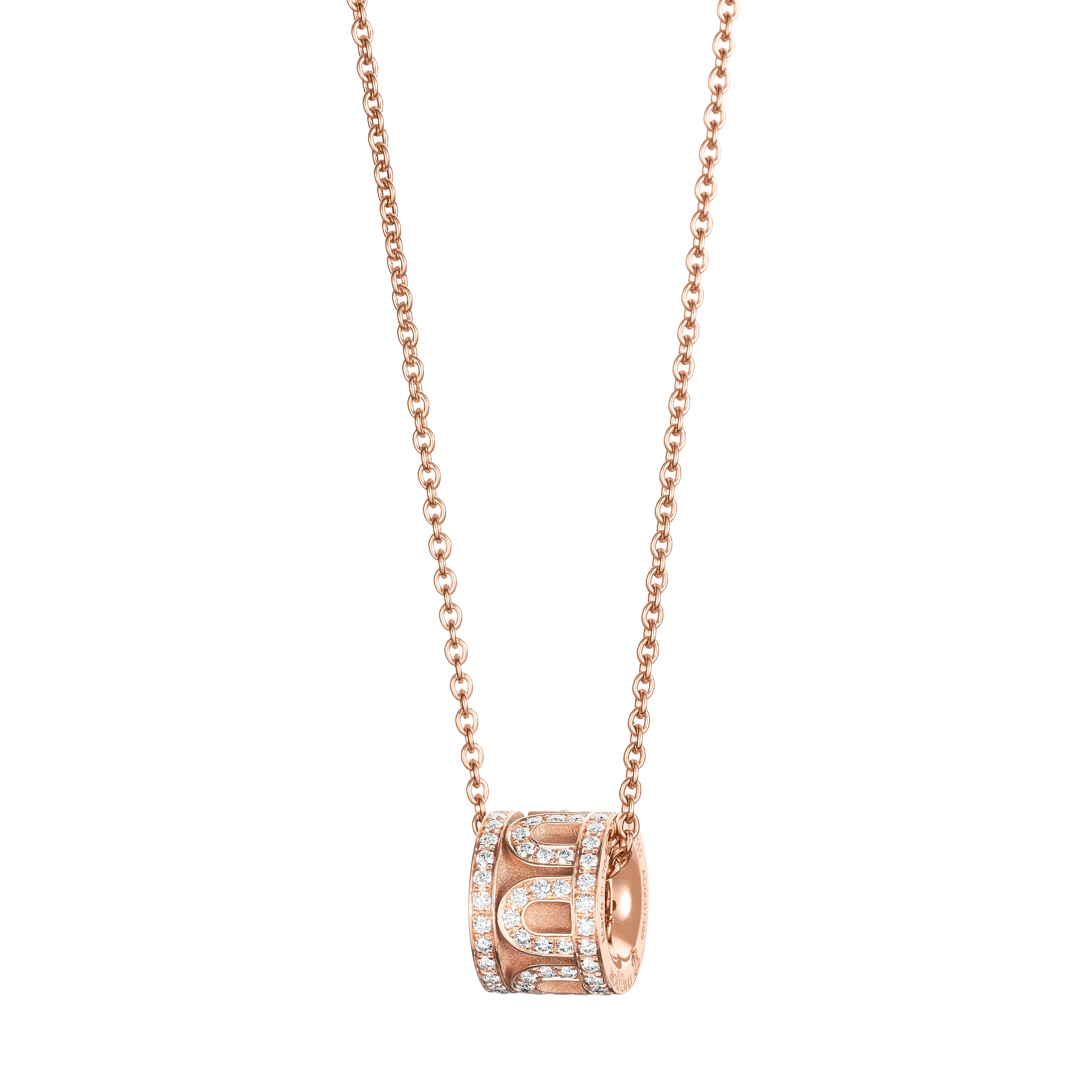 L'Arc de DAVIDOR Bead, 18k Rose Gold with Satin Finish and Palais Diamonds