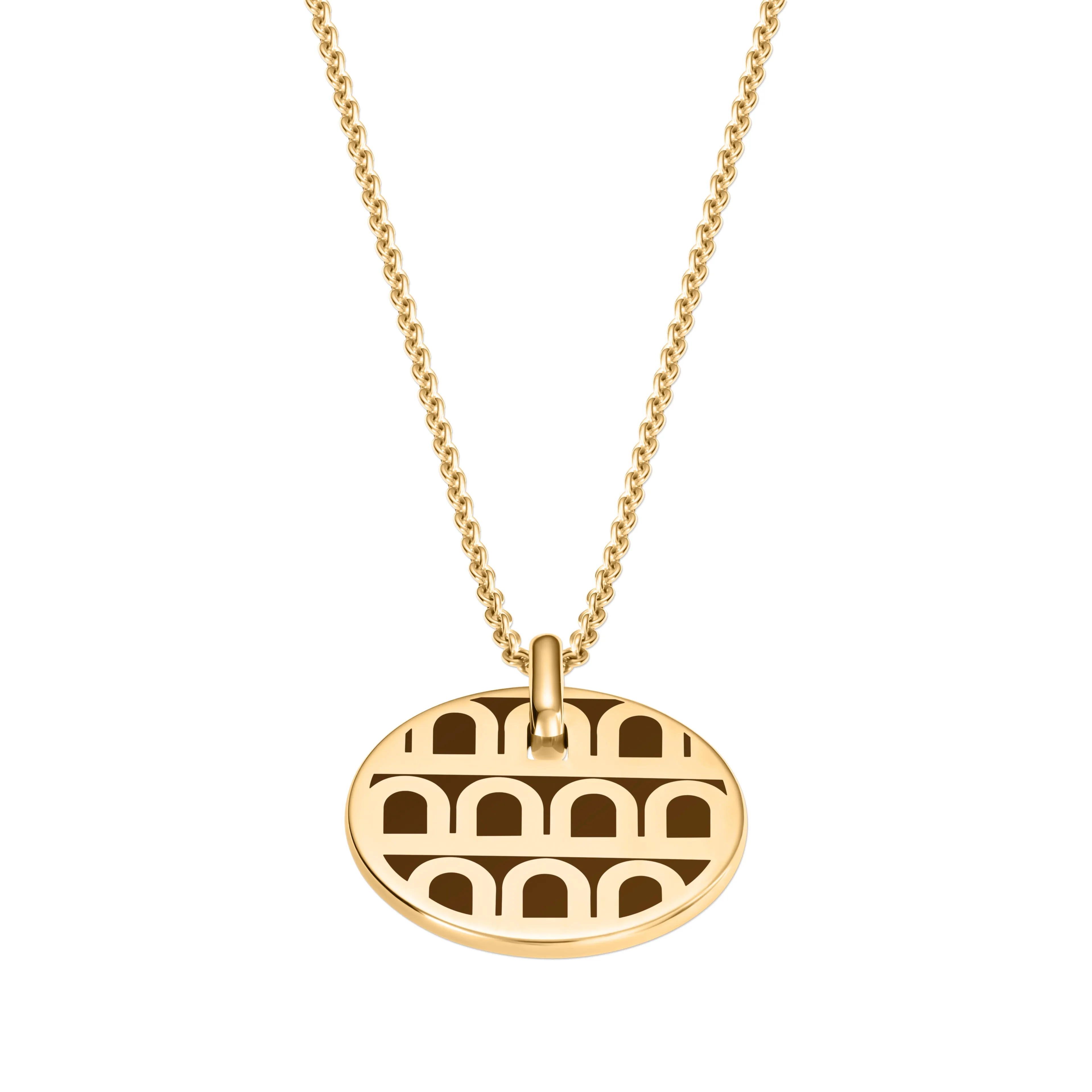 L'Arc de DAVIDOR Pendant PM, 18k Yellow Gold with Lacquered Ceramic
