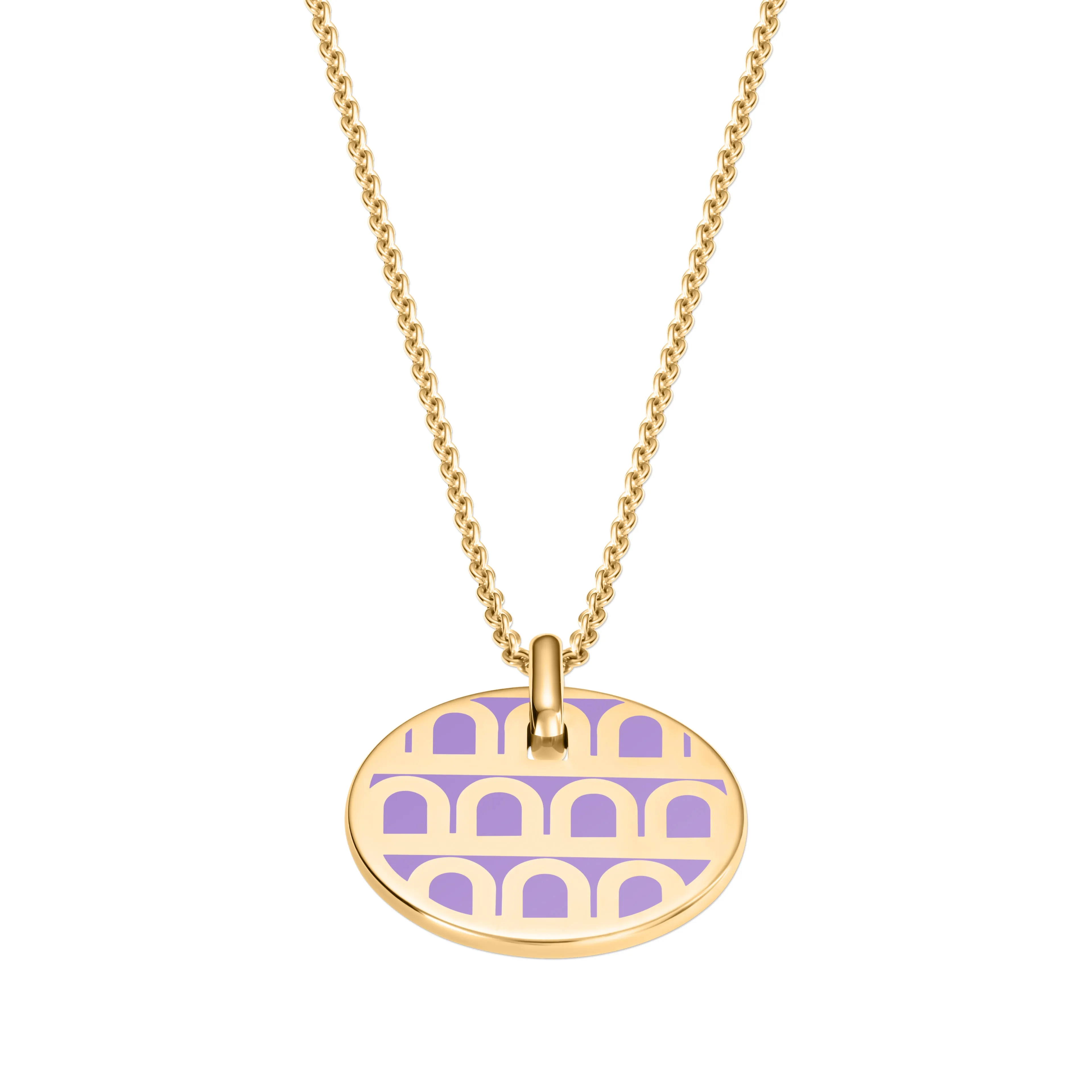 L'Arc de DAVIDOR Pendant PM, 18k Yellow Gold with Lacquered Ceramic