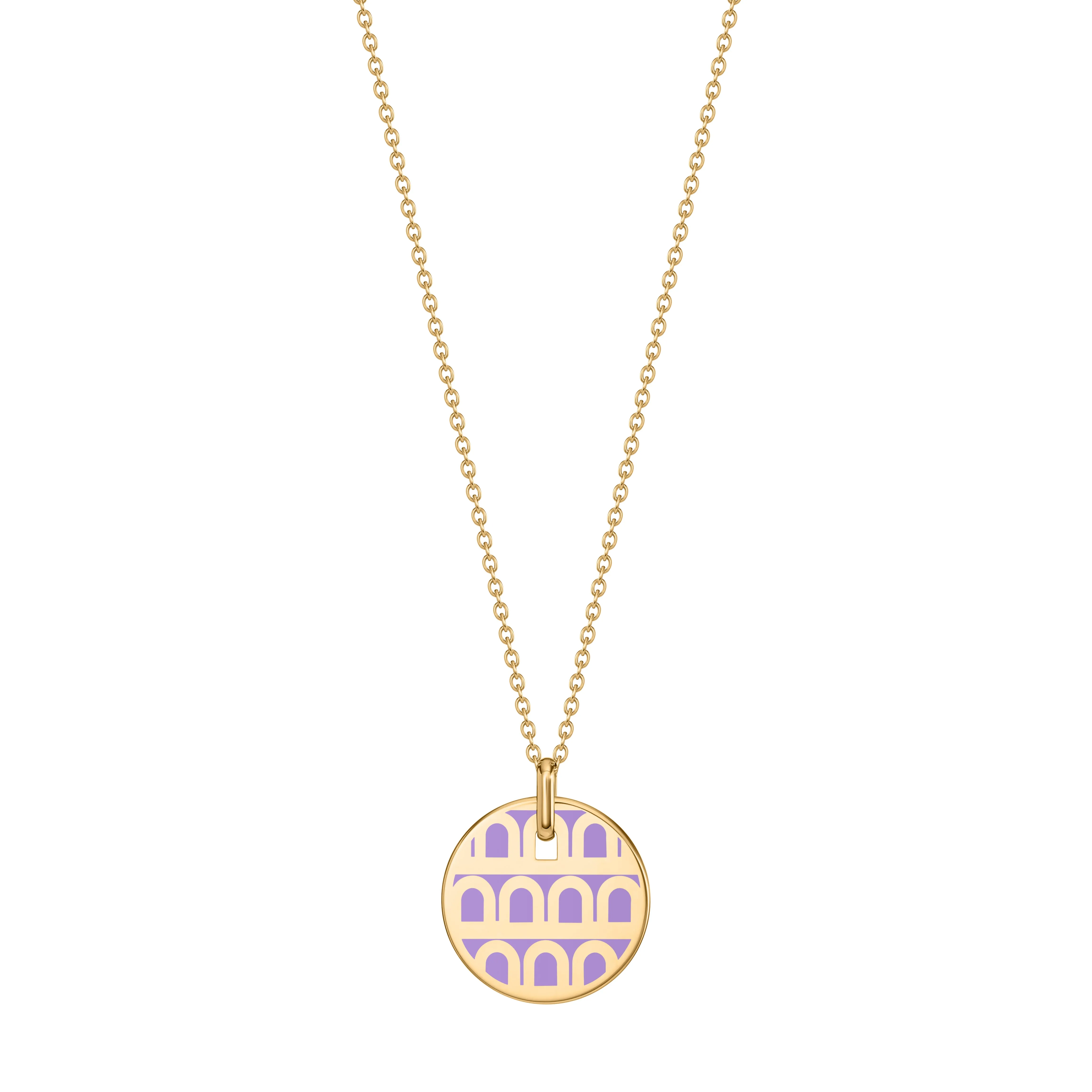 L'Arc de DAVIDOR Pendant PM, 18k Yellow Gold with Lacquered Ceramic