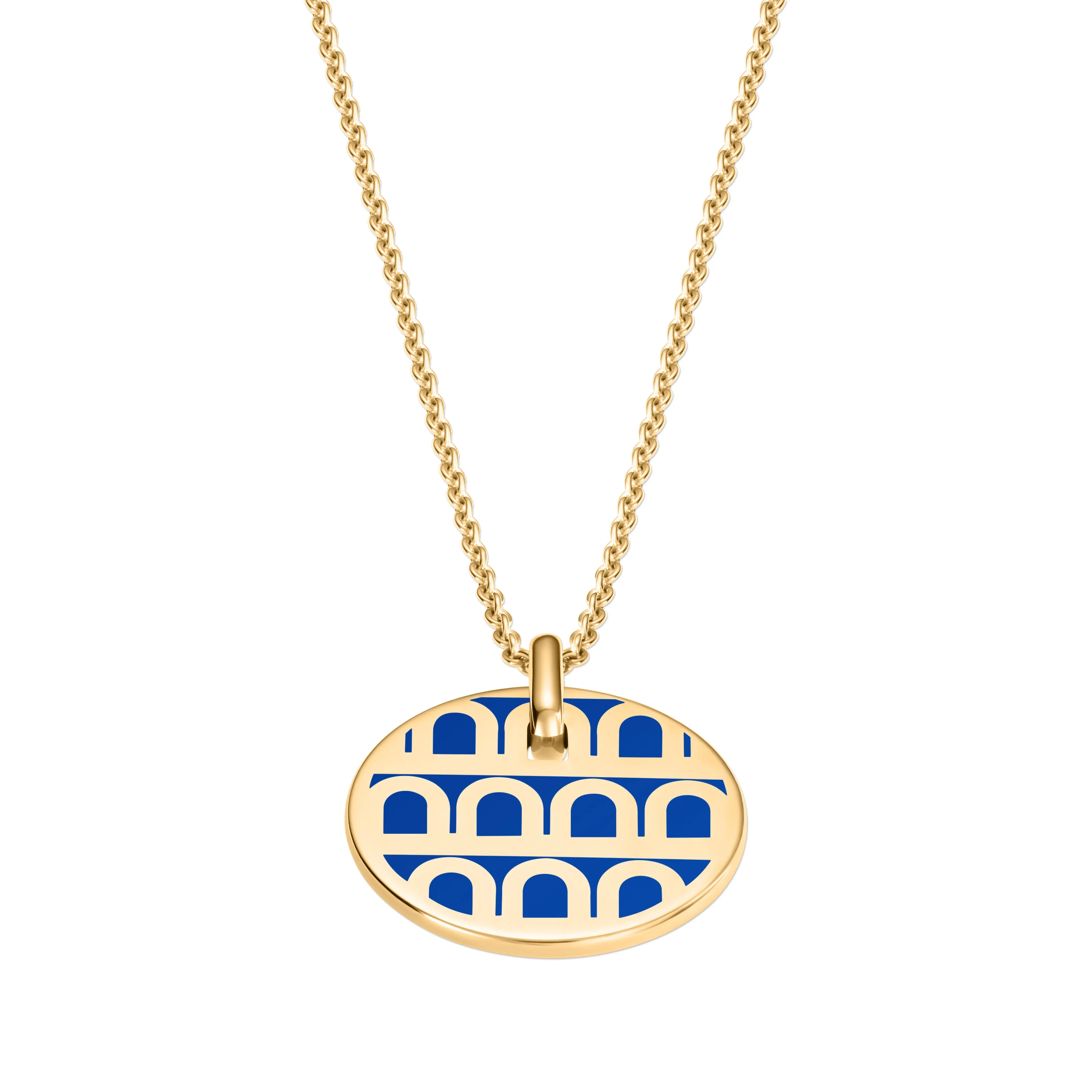 L'Arc de DAVIDOR Pendant PM, 18k Yellow Gold with Lacquered Ceramic