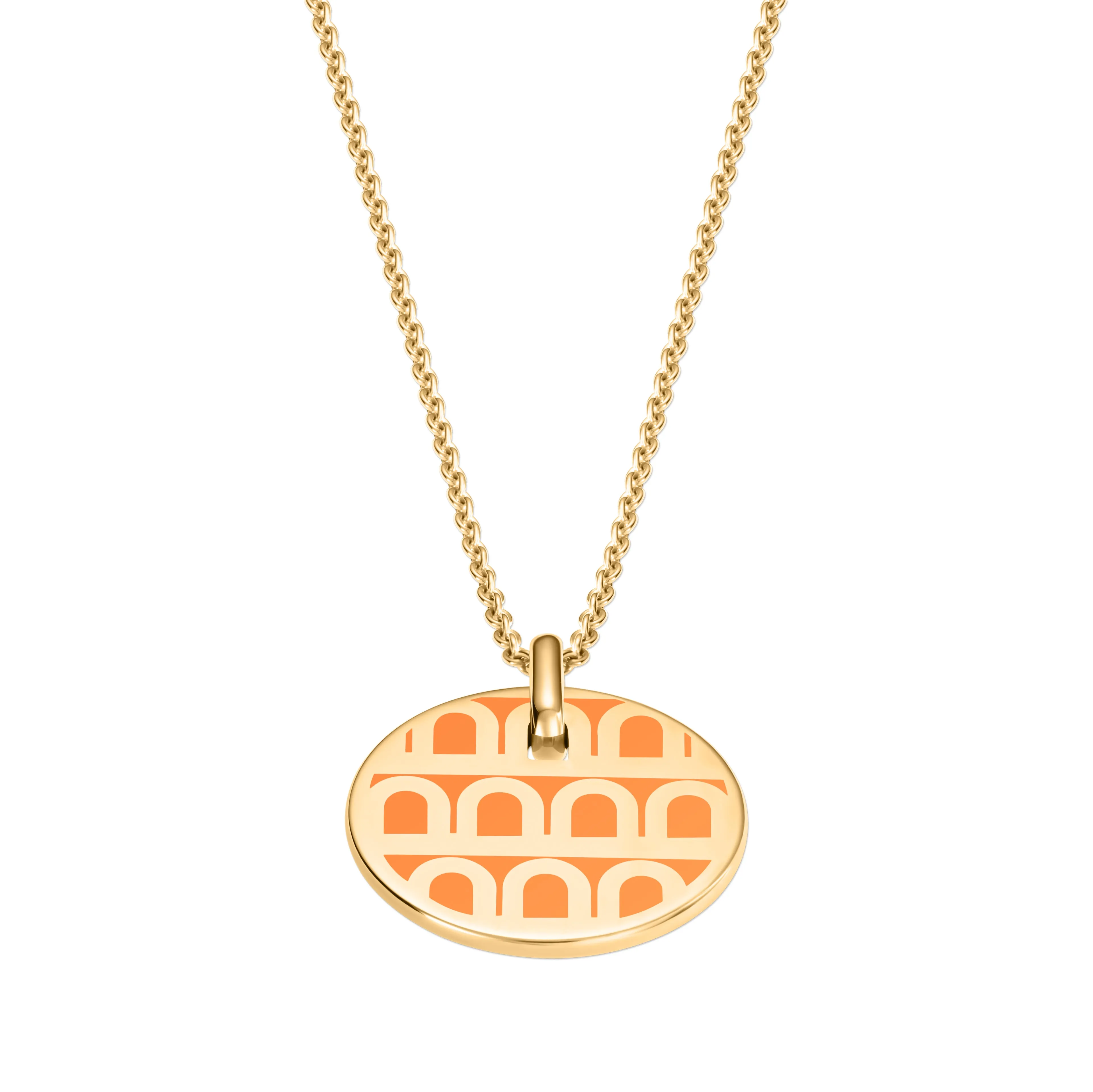 L'Arc de DAVIDOR Pendant PM, 18k Yellow Gold with Lacquered Ceramic