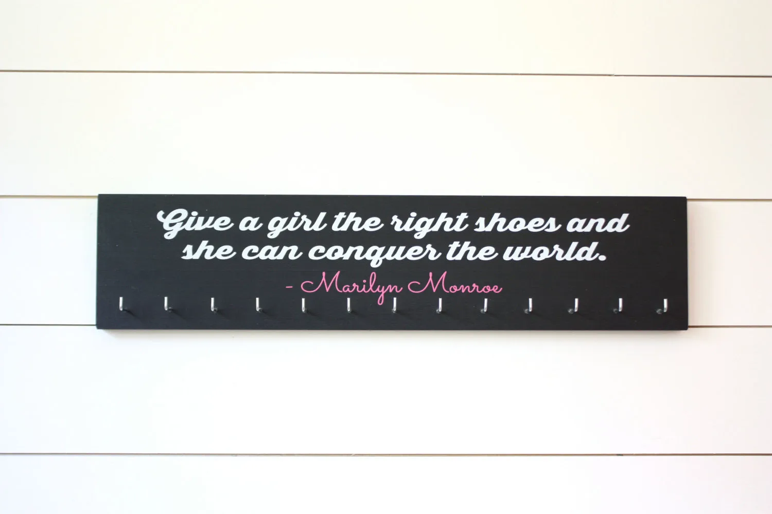 Medal Holder - Give a girl the right shoes and she can conquer the world. - Marilyn Monroe - Running - Large