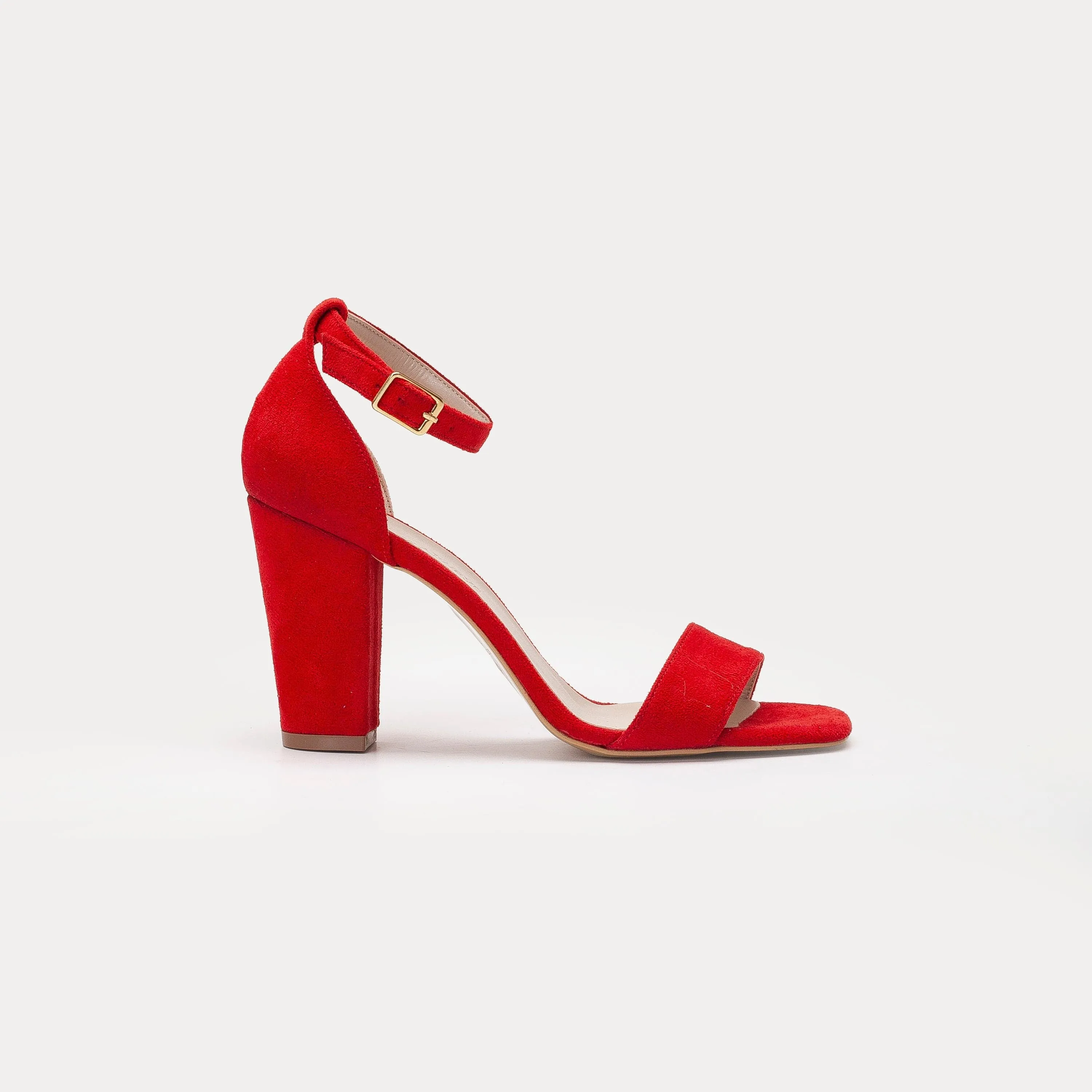 Melissa Vegan Suede Pearl Heeled Sandals | Red