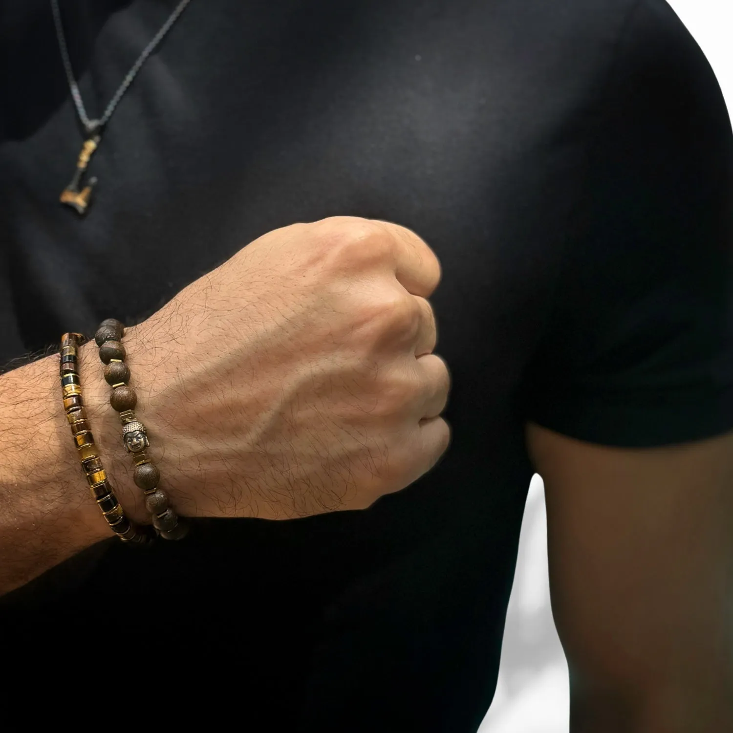 Men's Tiger's Eye Stone Adjustable Balance Bracelet