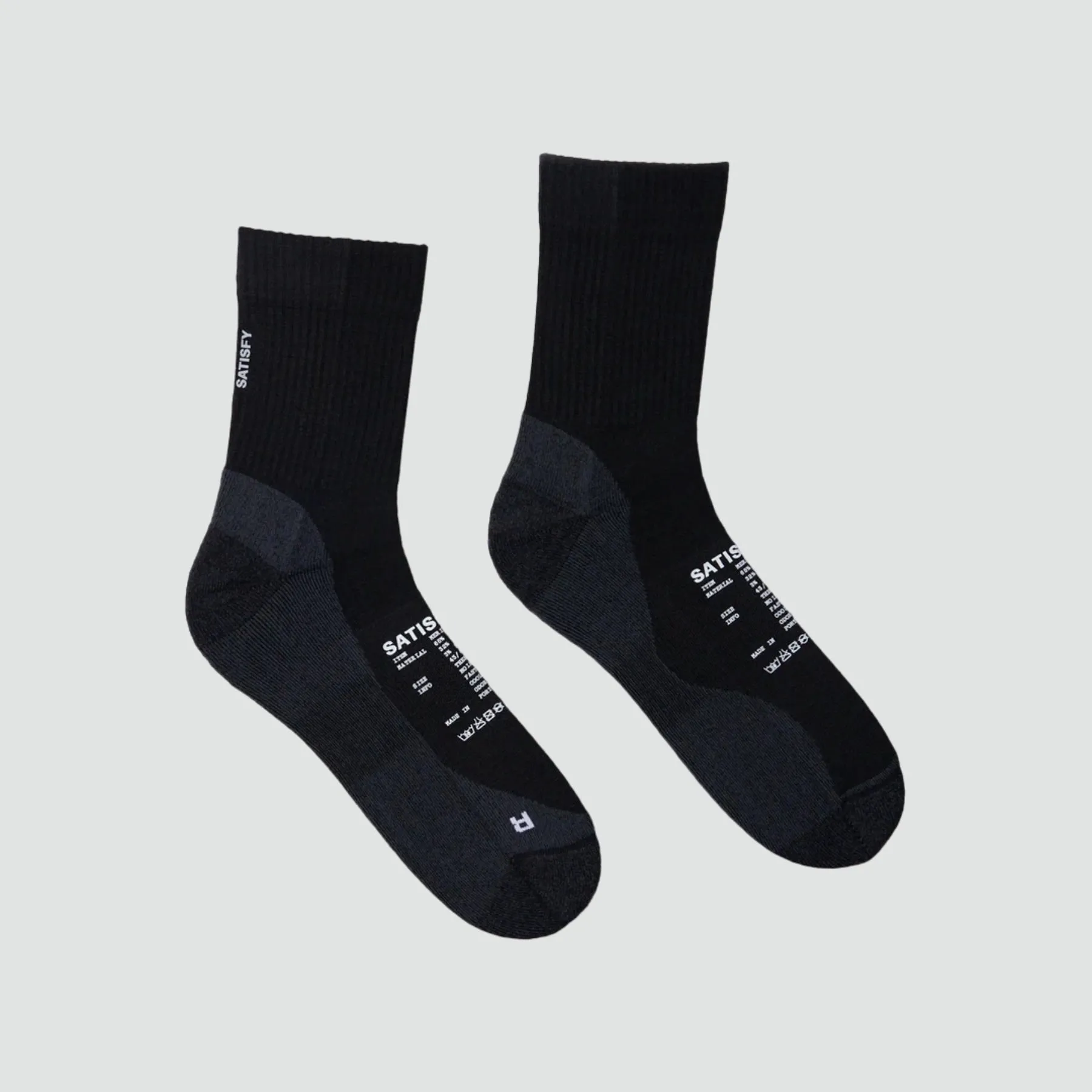 Merino Nylon Tube Sock - Black
