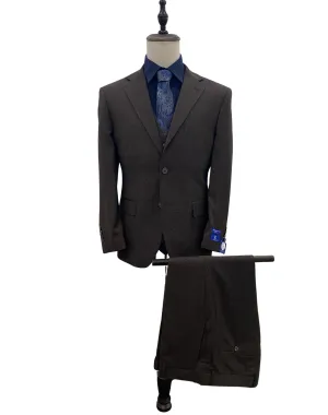 Michael Adams Textured Modern Fit Vested Suit - Taupe Brown 3220