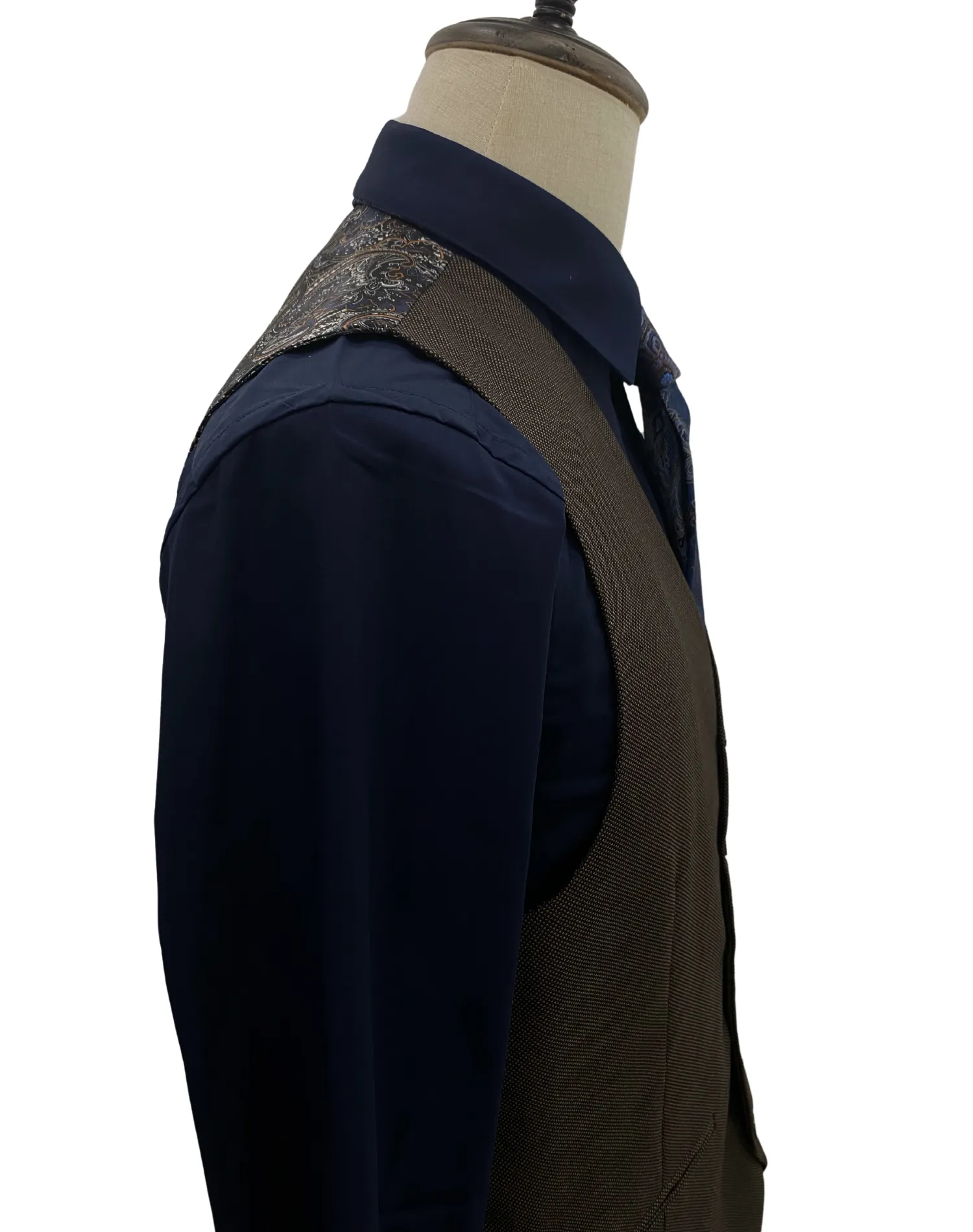 Michael Adams Textured Modern Fit Vested Suit - Taupe Brown 3220