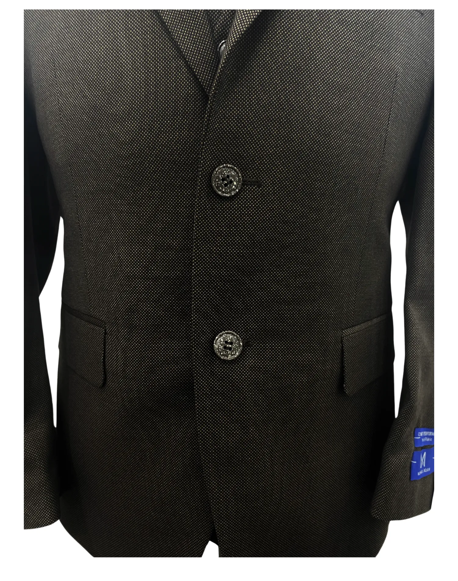 Michael Adams Textured Modern Fit Vested Suit - Taupe Brown 3220
