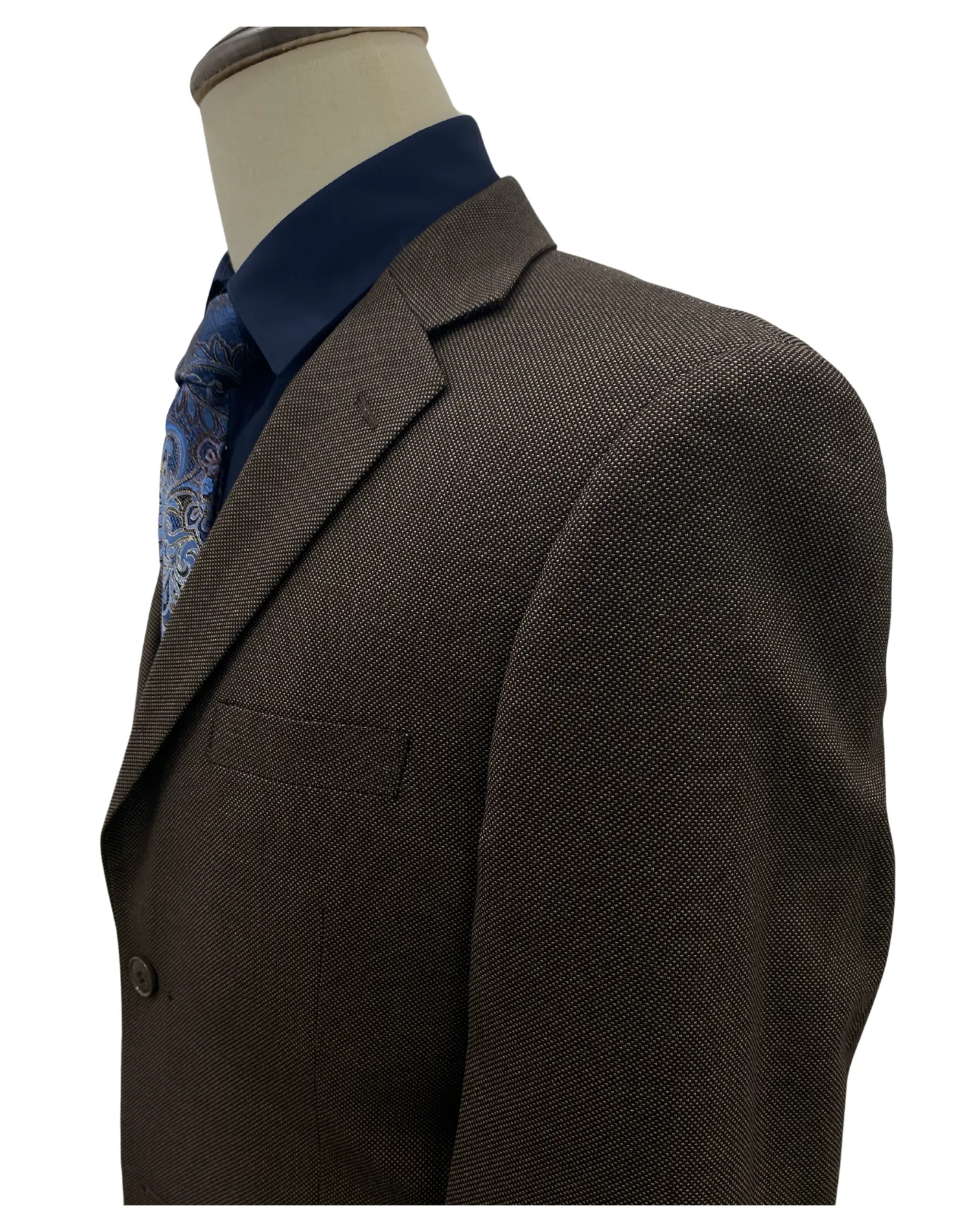 Michael Adams Textured Modern Fit Vested Suit - Taupe Brown 3220